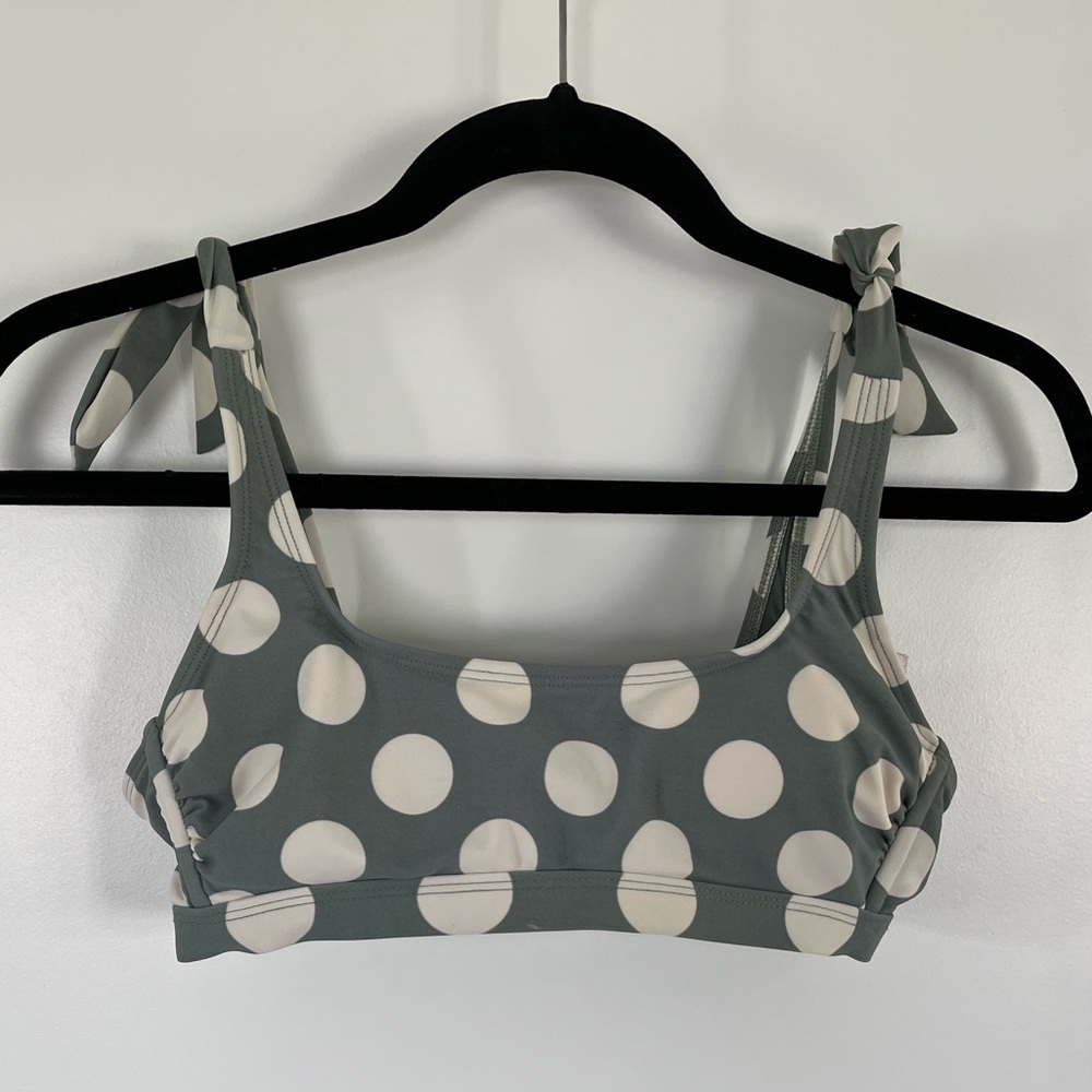 Xhilaration Shoulder Tie Polka Dot Bikini Top